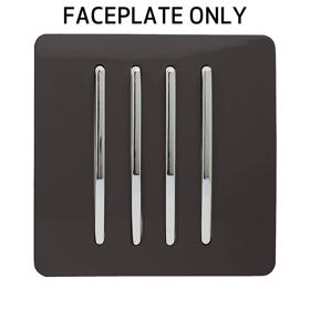 Dark Brown Spare Plate Wiring Accessories Trendi Decorative Screwless